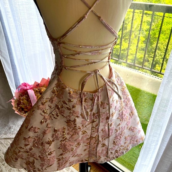 😍🌸New with out Tag B Darlin Pink and Red Pleated A-Line Sundress😍 - Picture 9 of 12